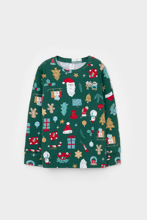 К 1552/тем.зеленый,новогоднее ассорти пижама д/дет яс - Crockid фото 3