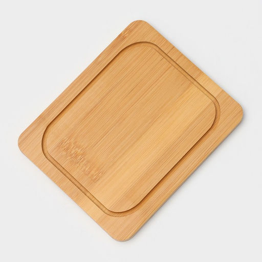 Маслёнка - сырница Доляна, бамбук, 15×12.5×5.5 см