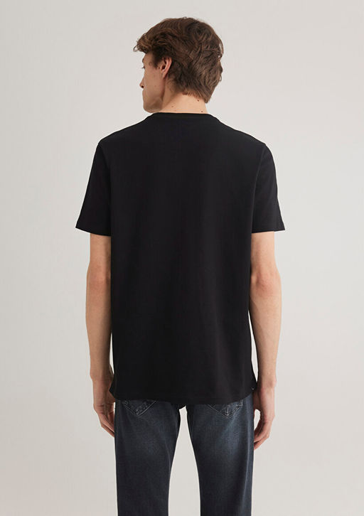 Mavi Pro Reflektor Logo Bask?l? Siyah Tisort  фото 5