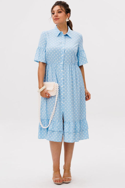 Платье ANELLI 1555 небесный цвет  фото 8