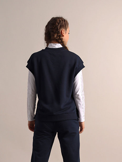 CRB wear / CWJG 63919-41 Жилет для девочки,темно-синий/Ex.Cherubino  фото 4