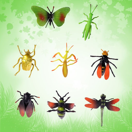 Набор насекомых «Лес», 8 фигурок, длина 12 см