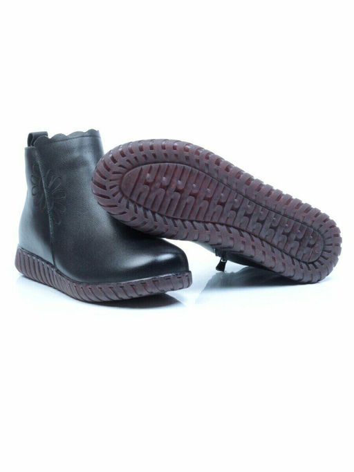 01-5507 BLACK Ботинки демисезонные (натуральная кожа, байка) - No name фото 16