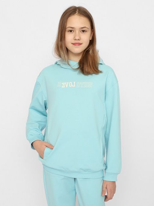 CRB wear/CSJG 63488-43-356 Толстовка для девочки,голубой/Ex.Cherubino