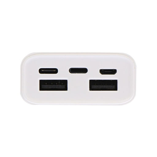 Внешний аккумулятор Hoco J41, 10000 мАч, microUSB/Type-C - 2 А, iP - 1.5 А, 2 USB - 2 А, белый