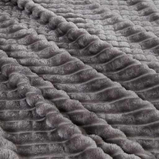 Плед Этель Клетка 180*200 см, цв.серый, корал-флис, 240гр/м2, 100% полиэстер  фото 2