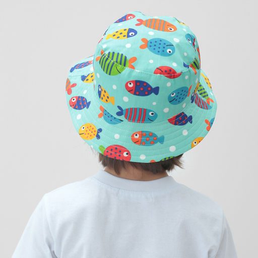 Панама детская KAFTAN «Рыбки», размер 48, голубая