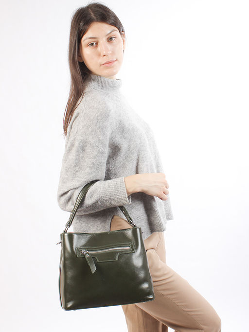 LACCOMA сумка Y2316-3-зеленый натуральная кожа полиэстер  фото 8