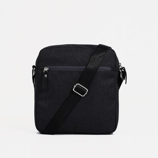 Сумка кросс-боди мужская TEXTURA, на молнии, 3 наружных кармана, 24×10×28 см, тёмно-серая