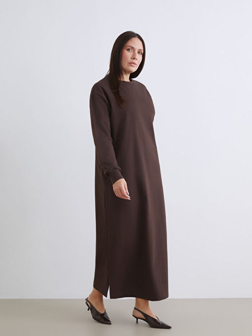 Bisiklet Yaka Sweat Elbise