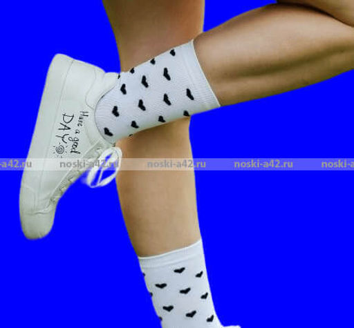 Цена за 10 пар. ЮстаТекс носки женские высокие 2с59 хлопок с лайкрой