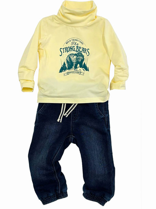 Лонгслив для мальчика с принтом UD 2483 молочный - Mini maxi фото 2