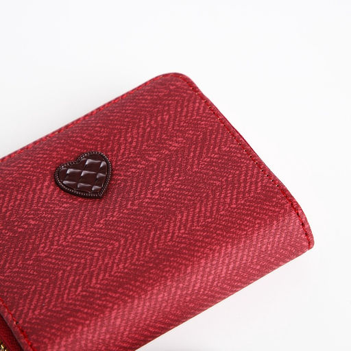 Кошелёк на молнии Сердечко, рыжий