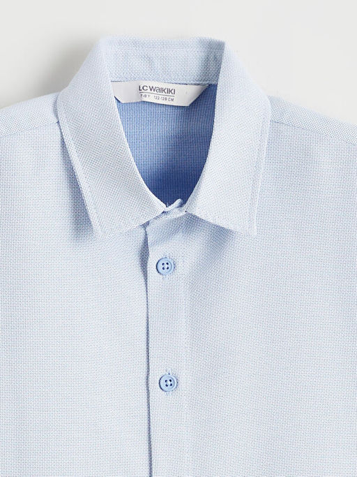 Dokulu K?sa Kollu Erkek ?ocuk G?mlek