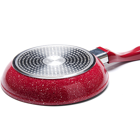 26902 Сковорода 26см мрам/крошка с крышкой MB (х6) - Mayer&boch фото 2