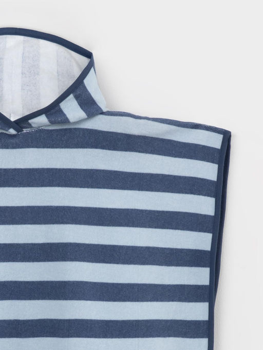 К 8535/синяя морская полоска полотенце дет (пончо) - Crockid фото 2