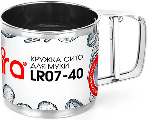 Кружка-сито для муки, механическое, нерж. сталь LR07-40 /LARA/  фото 7