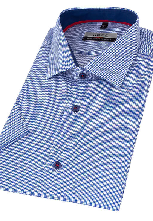 Сорочка мужская короткий рукав GREG 214/101/7308/Z/1p_GB  фото 2