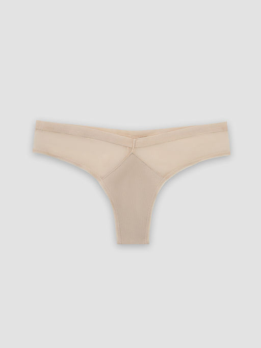 Цена за 2 штуки! Трусы бразилиана женские бежевые - Mark formelle фото 7