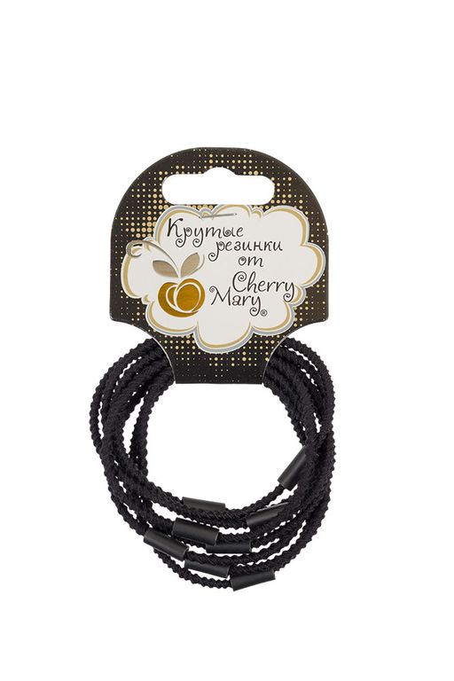 CHERRY MARY V/R6037 Набор резинок для волос 5 х 8 шт №02 черный
