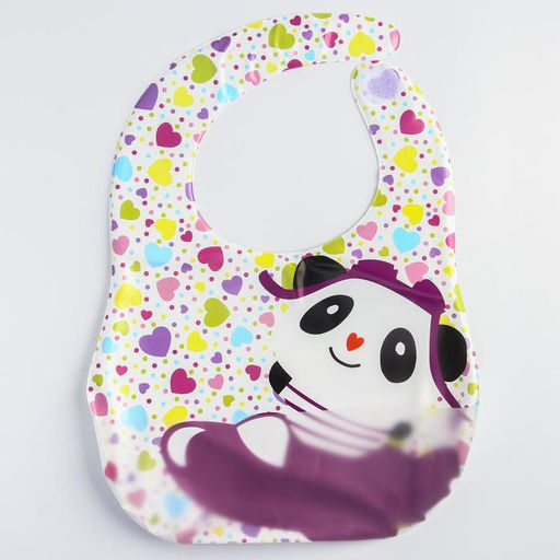Нагрудник для кормления Крошка Я «Весёлая панда» непромокаемый на липучке, с карманом, мягкий