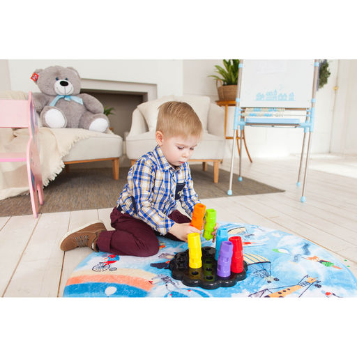 Развивающая игрушка Пирамидка-мозаика, сортер, цвета, по методике Монтессори - Iq-zabiaka фото 13