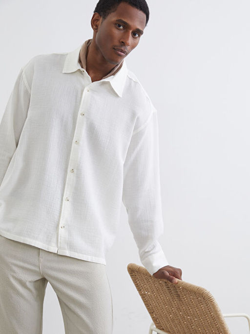 Regular Fit M?slin Erkek G?mlek