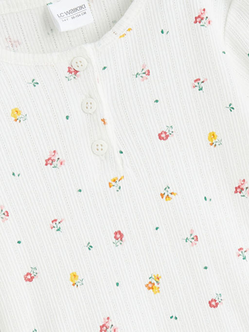 ?i?ekli K?z ?ocuk ?ortlu Pijama Tak?m