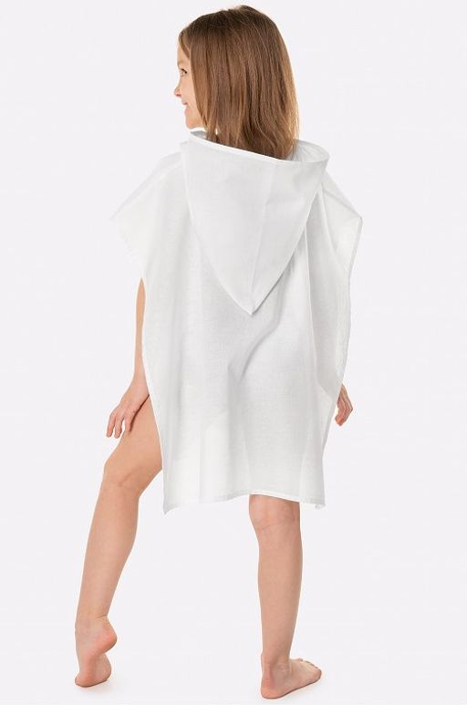 Хлопковое пляжное эко-пончо с капюшоном Happy Fox Home  фото 4