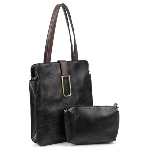 Женская сумка шоппер из эко кожи с косметичкой 0075-1 - Cidirro фото 4