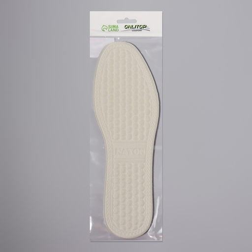 Цена за 3 шт. Стельки для обуви, универсальные, с массажным эффектом, р-р RU 44 (р-р Пр-ля 45), 28 см, пара, белые - Onlitop фото 6