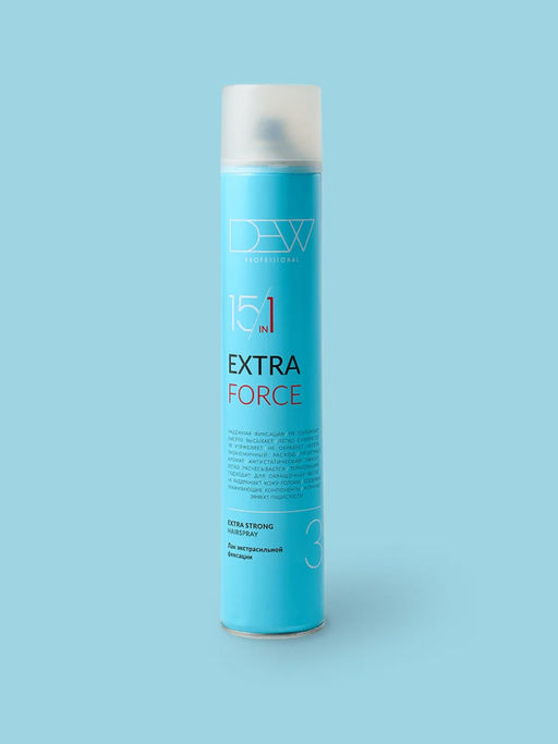 DEW Professional Лак для волос экстрасильной фиксации / 15 in 1 Extra Force, 500 мл