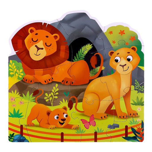 Фигурные пазлы 4 в 1 Животные, 9, 12, 15, 20 элементов - Puzzle time фото 5