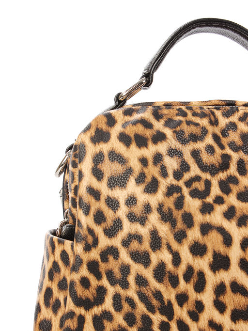 LACCOMA рюкзак Лилу-леопард рыжий эко кожа хлопок  фото 4