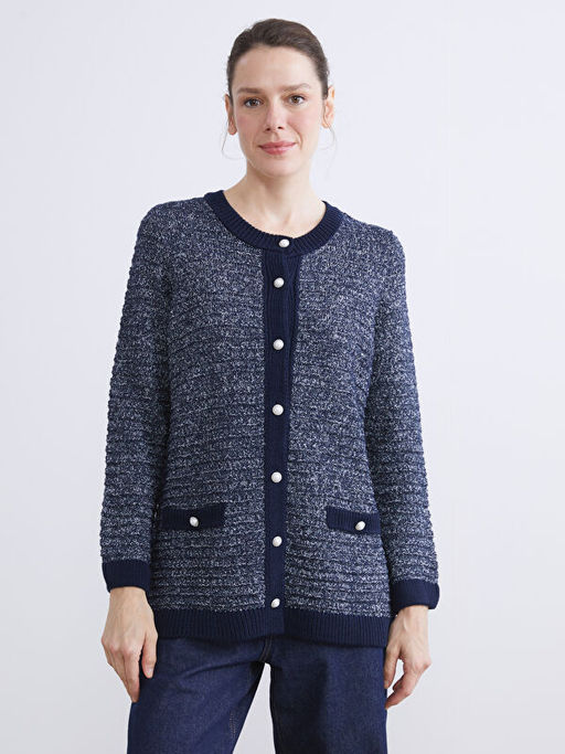 Bisiklet Yaka Desenli Kad?n Triko H?rka