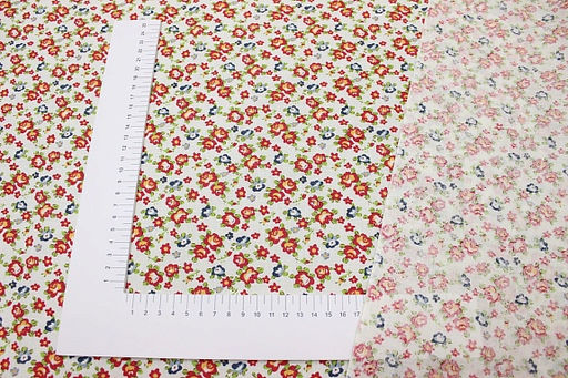 Импорт.хлопок (ситец) Алёнка цв.красный, ш.1.57м, хлопок-100%, 80гр/м.кв - Купава фото 4