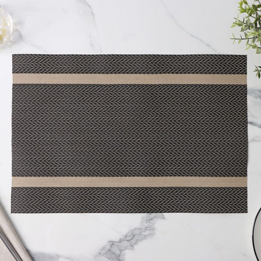 Набор салфеток сервировочных на стол Доляна Рона, 4 шт, 4530 см, цвет коричневый  фото 3