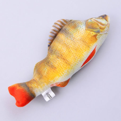 Игрушка для кошек с мятой Окунь из текстиля, 20 см - Пушистое счастье фото 2