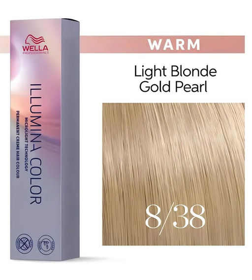 Illumina Color 8/38 светлый блонд золотисто-жемчужный, Wella Professionals