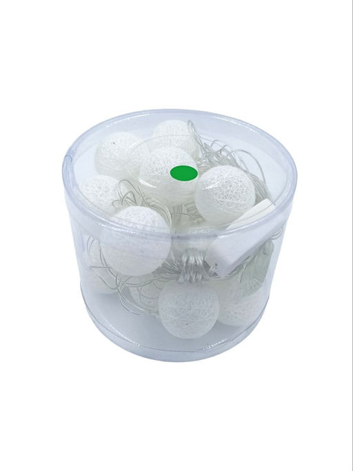 Эл. гирлянда диодная "Шары 3,8см с нитками" 20шт. 4,5м зеленая, в тубе