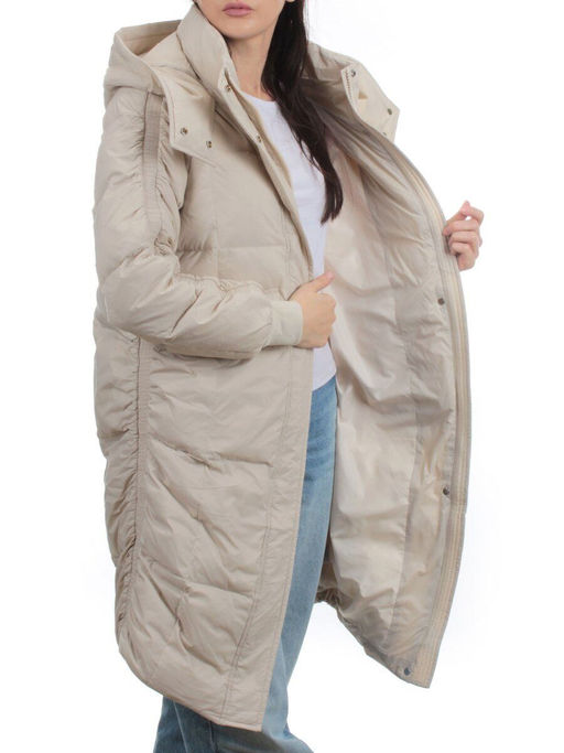 3064 LT. BEIGE Пуховик зимний женский (80% пух, 20% перо)