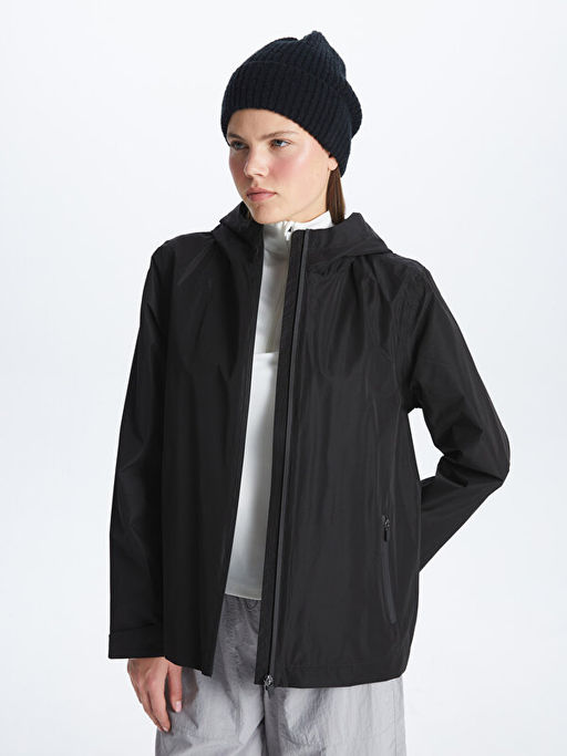 Kap??onlu Reflekt?r Bask?l? Uzun Kollu Kad?n Ya?murluk - Waikiki фото 2