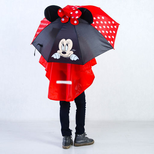 Зонт детский с ушами «Красотка», 8 спиц, Ø 80 см, Минни Маус