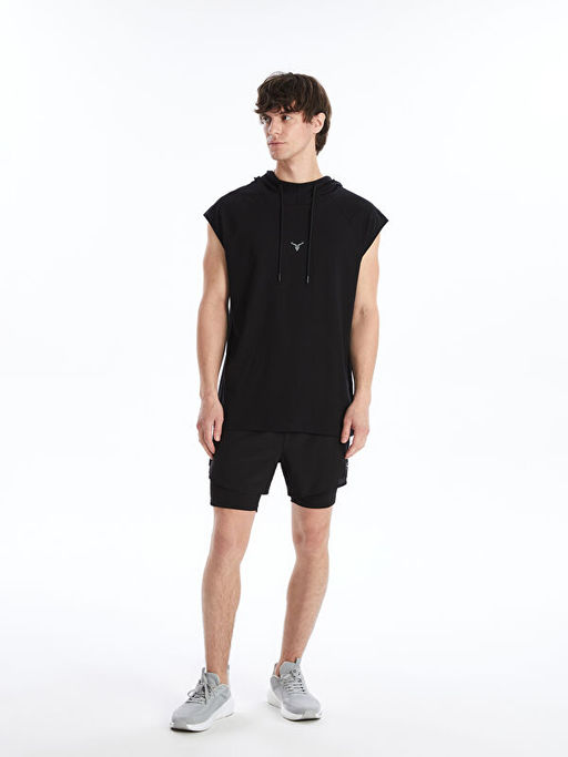 Kap??onlu Penye Erkek Kolsuz Ti??rt - Waikiki фото 3