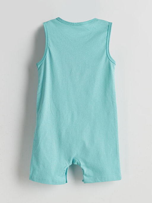 Bask?l? Erkek Bebek Penye Tulum