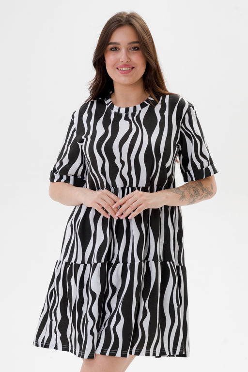 Платье женское из кулирки Бохо зебра - Амадэль фото 8