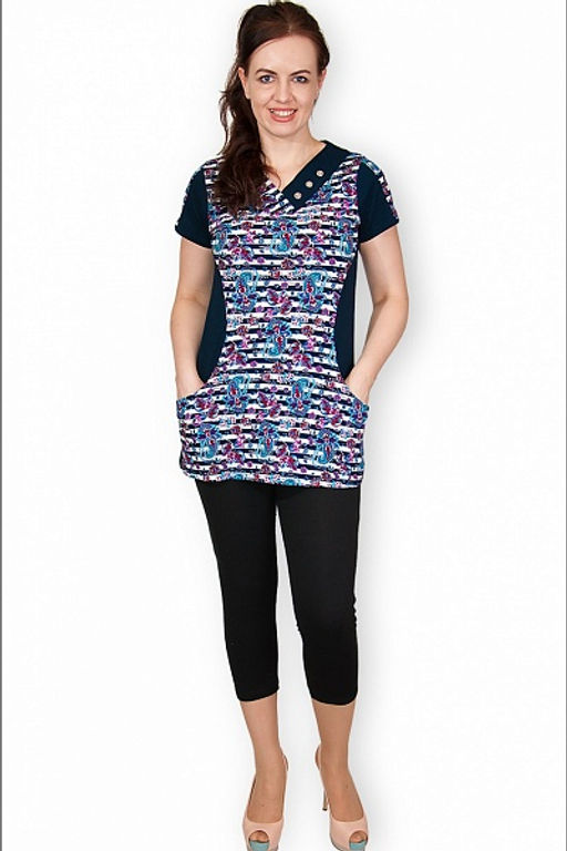 Туника трикотажная с карманами (257-1)