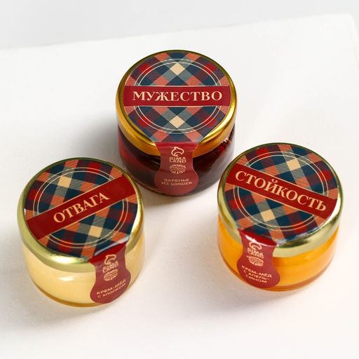 Подарочный набор 23 февраля, чай 50 г, кофе 30 г, крем-мед 2 шт. - Фабрика счастья фото 2