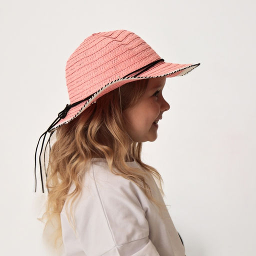 Шляпа для девочки MINAKU «Куколка», розовая, размер 50