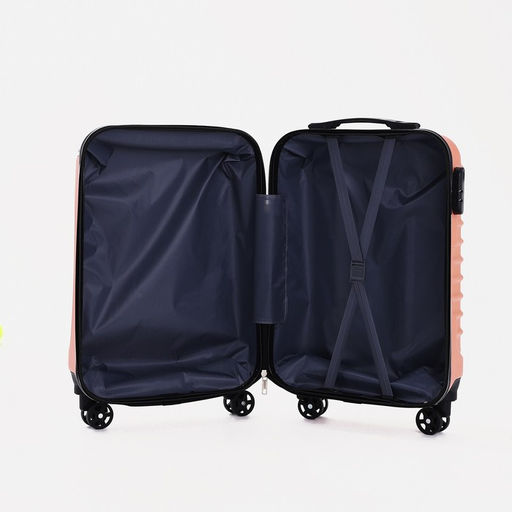 Чемодан малый 20, отдел на молнии, кодовый замок, цвет розовый - Simaland фото 9